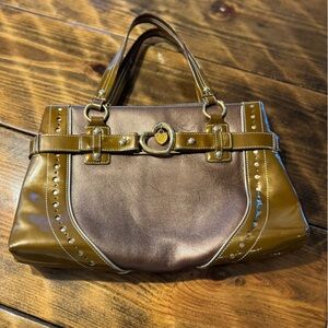 LOVCAT Paris Tan Patent Leather Handbag  - Satchel Bag